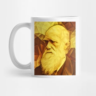 Charles Darwin Golden Portrait | Charles Darwin Artwork 11 Mug